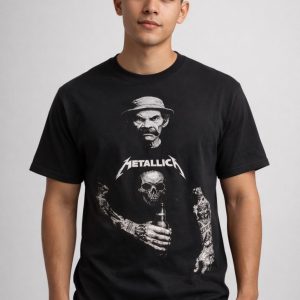 Product Image and Link for Metal Skull Graphic Tee – Black