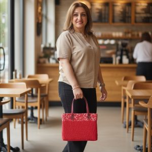 Product Image and Link for Knitted Laptop Bag – Red