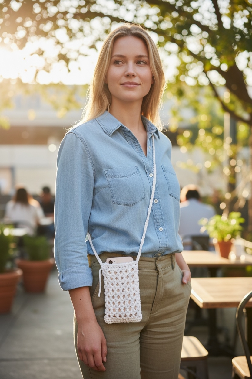 Product Image and Link for MINI PHONE BAG – White