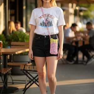 Product Image and Link for MINI PHONE BAG- Pink & Yellow