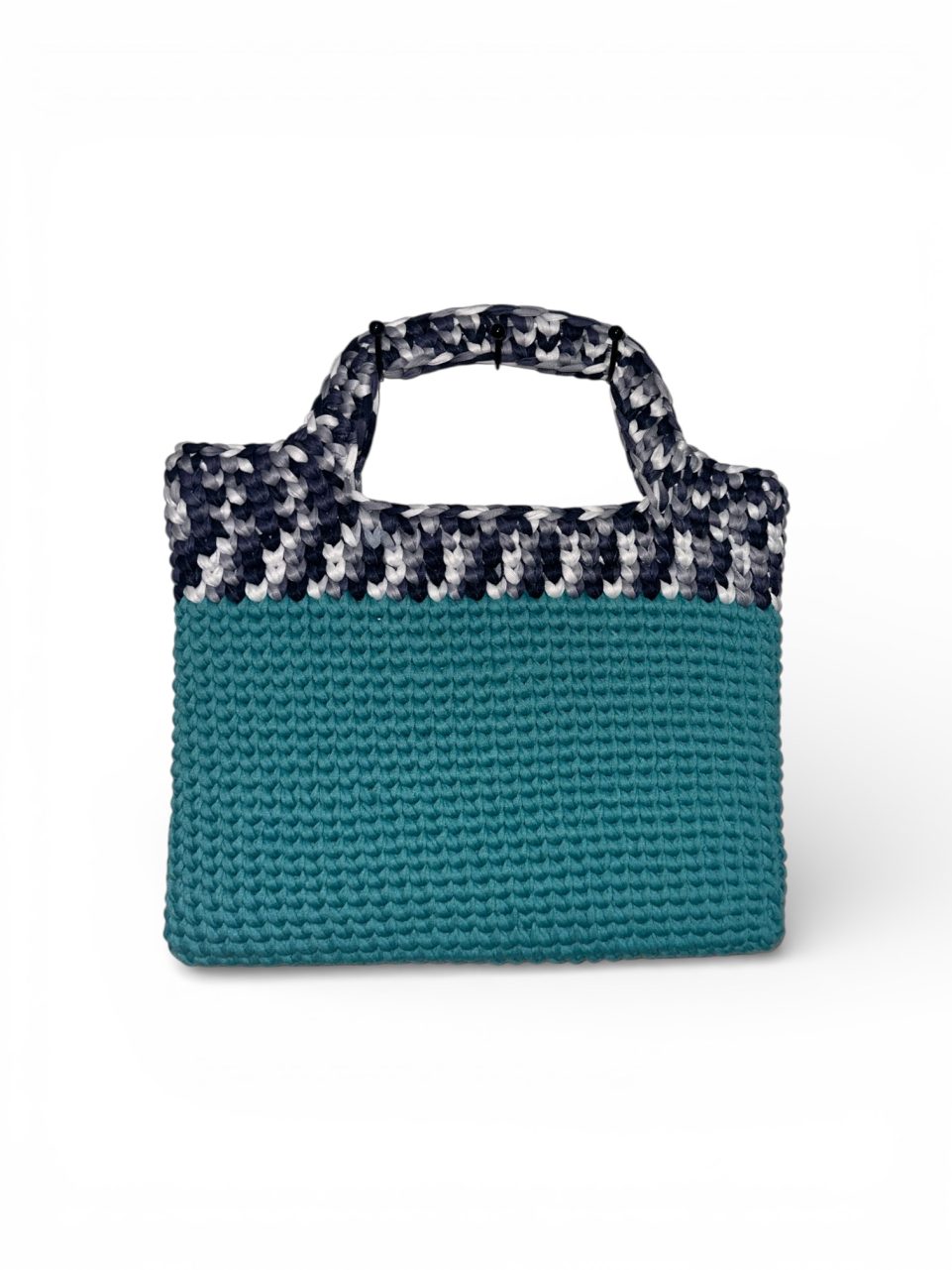 Product Image and Link for Knitted Laptop Bag – Turquoise & Black White
