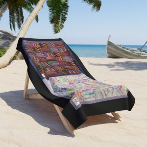 Product Image and Link for Beach Towel: “Psychedelic Calendar Muted and Seeped(tm)” – Black