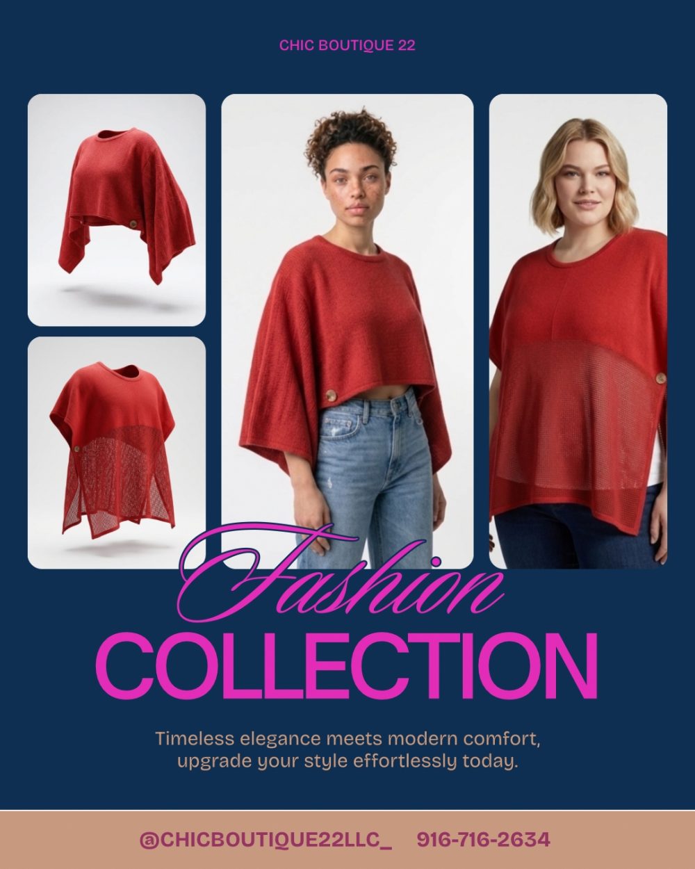 Product Image and Link for Crop top/poncho: The Modern crop top