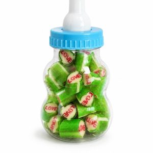 Product Image and Link for Green Apple LOVE Milk Bottle Candy Bites (60g)