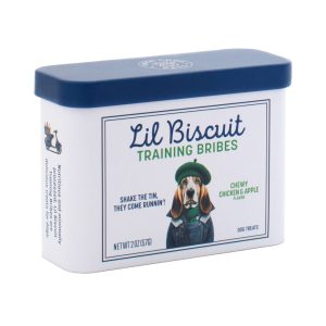 Product Image and Link for Lil Biscuit Training Tin — Chewy Chicken & Apple