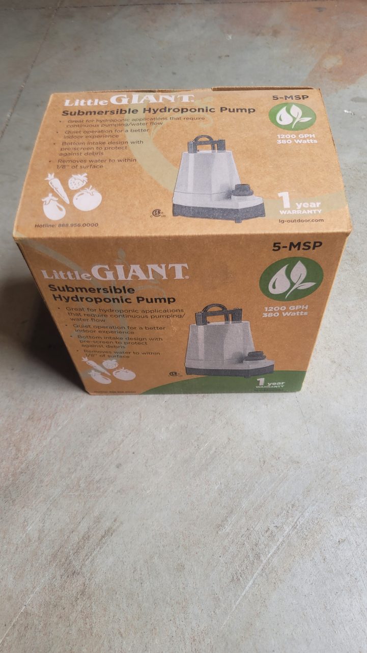 Product Image and Link for Little Giant 1200 GPH Pump