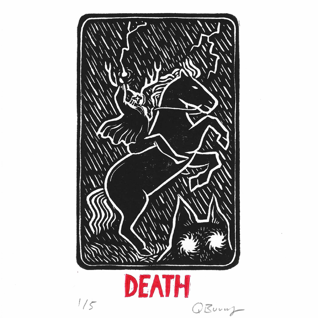 Product Image and Link for Linocut Tarot Prints (5 Designs)