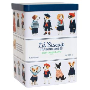 Product Image and Link for Lil Biscuit Decorative Tin — Chewy Chicken & Apple
