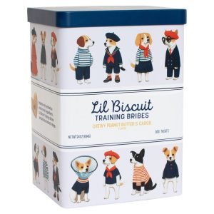 Product Image and Link for Lil Biscuit Decorative Tin — Chewy Peanut Butter & Carob