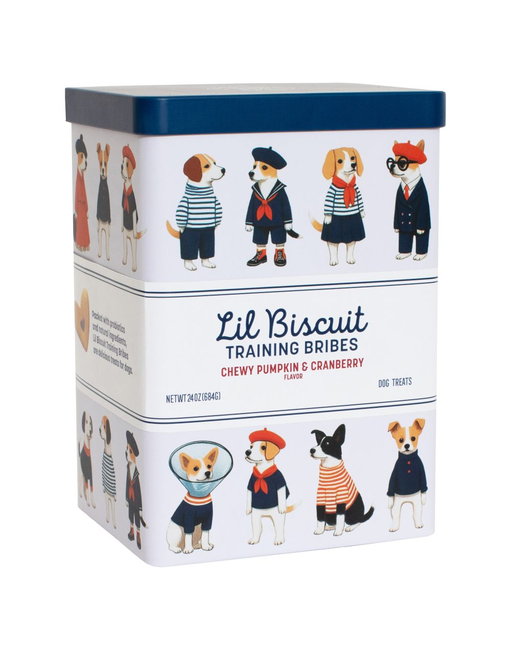 Product Image and Link for Lil Biscuit Decorative Tin — Chewy Pumpkin & Cranberry