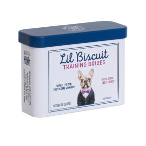 Product Image and Link for Lil Biscuit Training Tin — Freeze-Dried Pork
