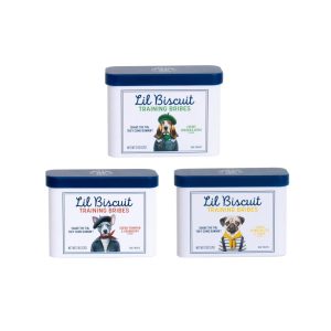 Product Image and Link for Lil Biscuit Training Tin — Chewy Trio