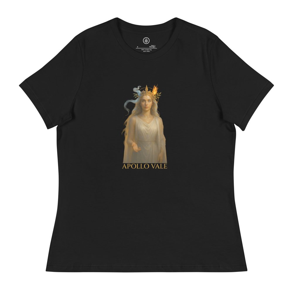 Product Image and Link for Apollo Vale Collection – Women’s Relaxed T-Shirt in Black