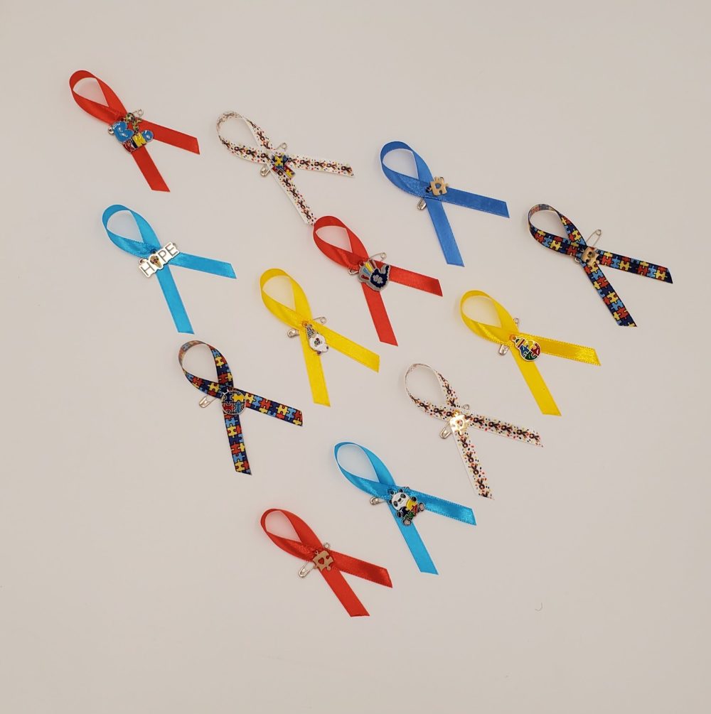 Product Image and Link for Autism Awareness Ribbon Pins