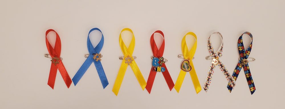 Product Image and Link for Autism Awareness Ribbon Pins