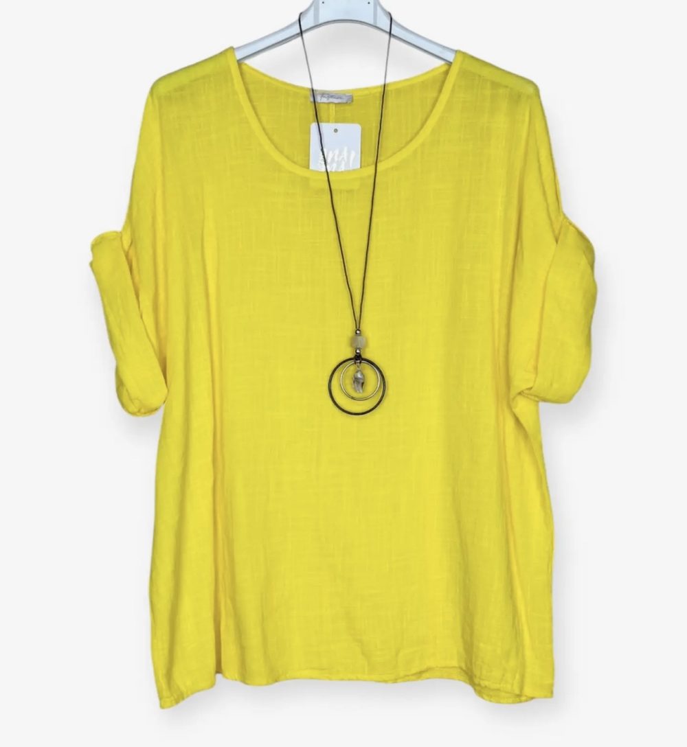 Product Image and Link for Lightweight cotton top with necklace
