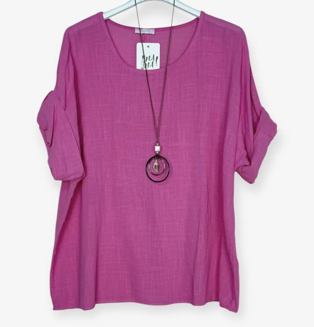 Product Image and Link for Lightweight cotton top with necklace