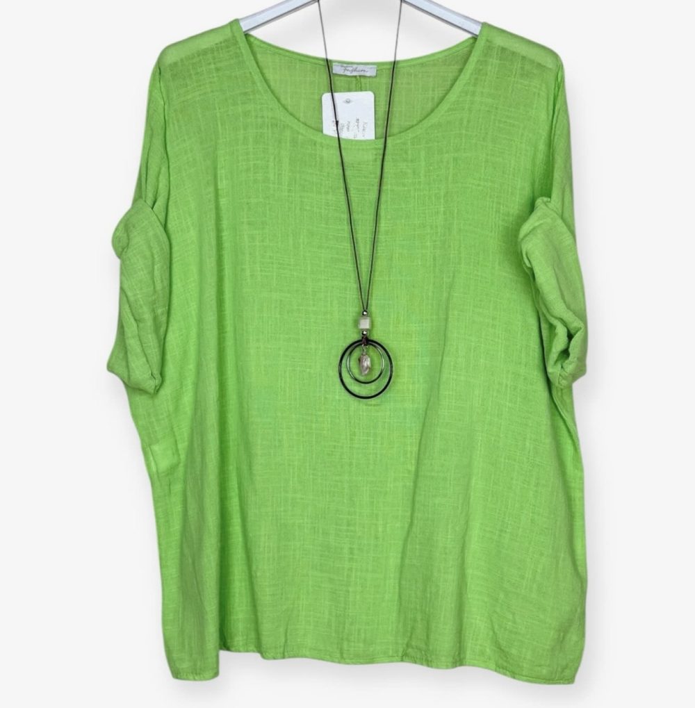 Product Image and Link for Lightweight cotton top with necklace