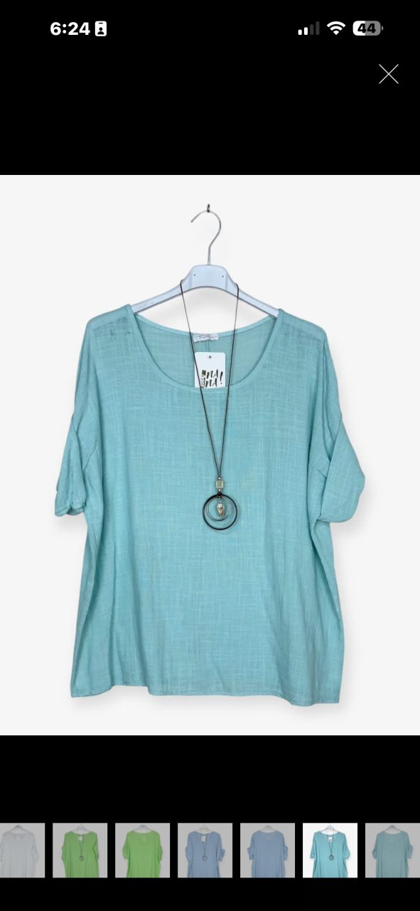 Product Image and Link for Lightweight cotton top with necklace