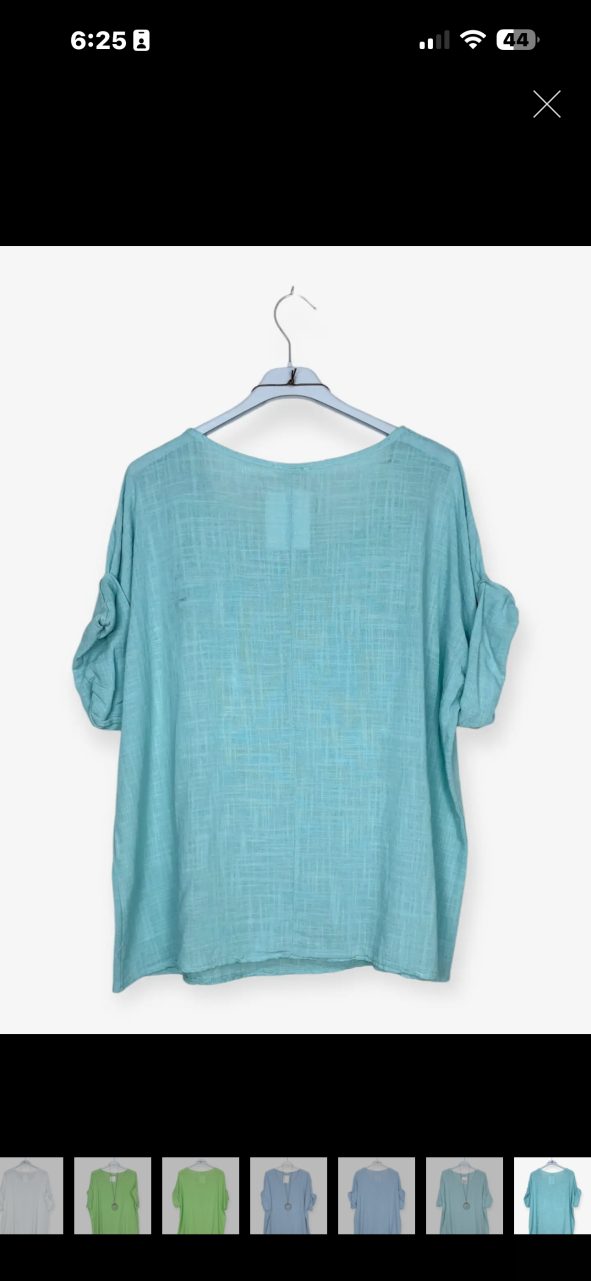 Product Image and Link for Lightweight cotton top with necklace