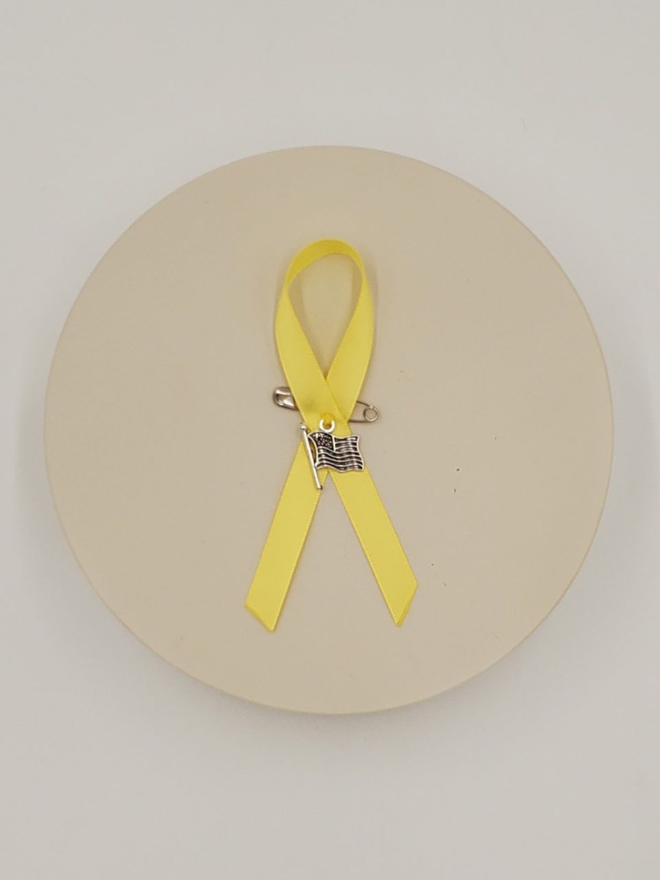 Product Image and Link for Yellow Military Support & Awareness Ribbon Pin