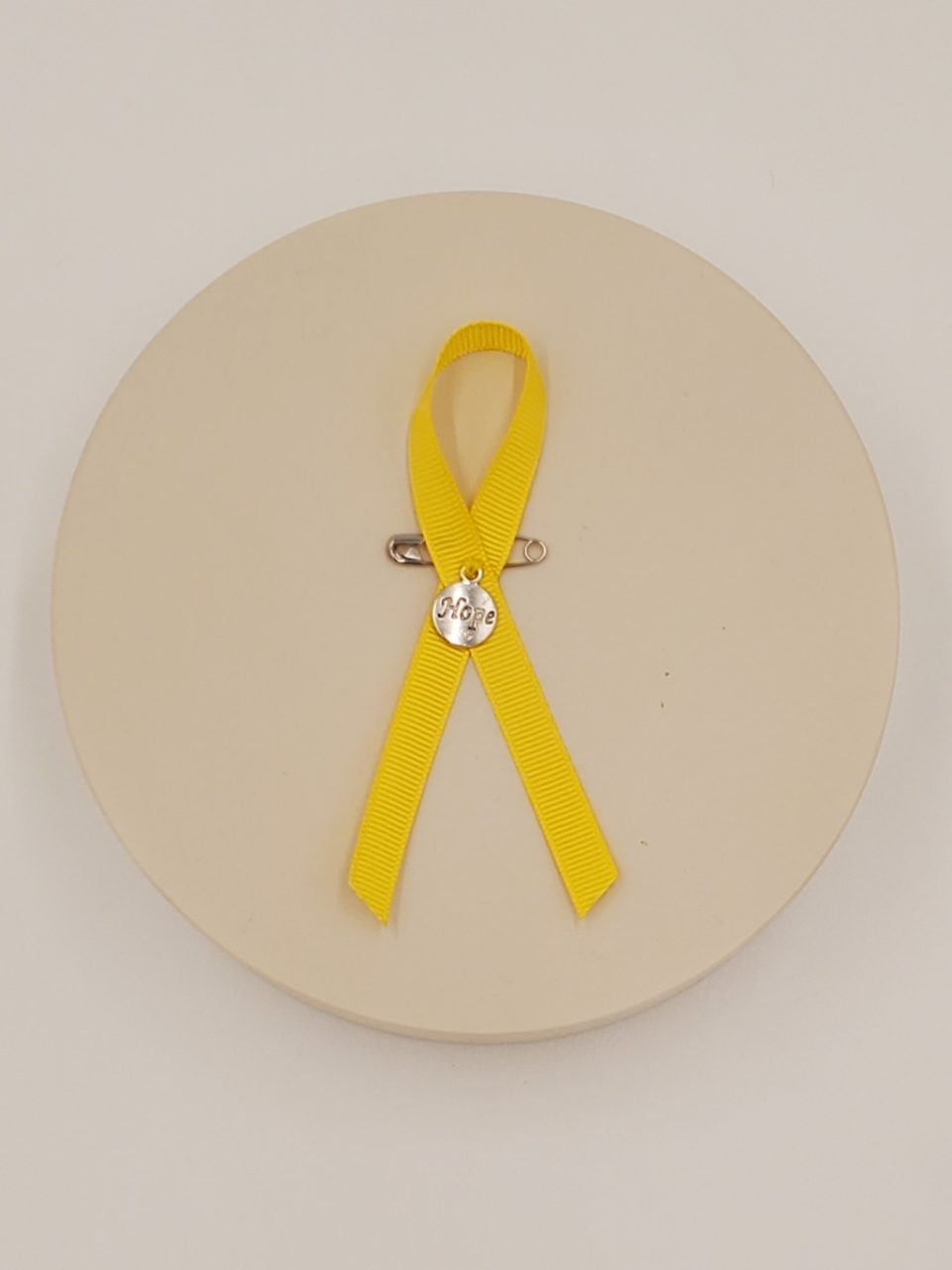Product Image and Link for Yellow Military Support & Awareness Ribbon Pin – 50 Pack