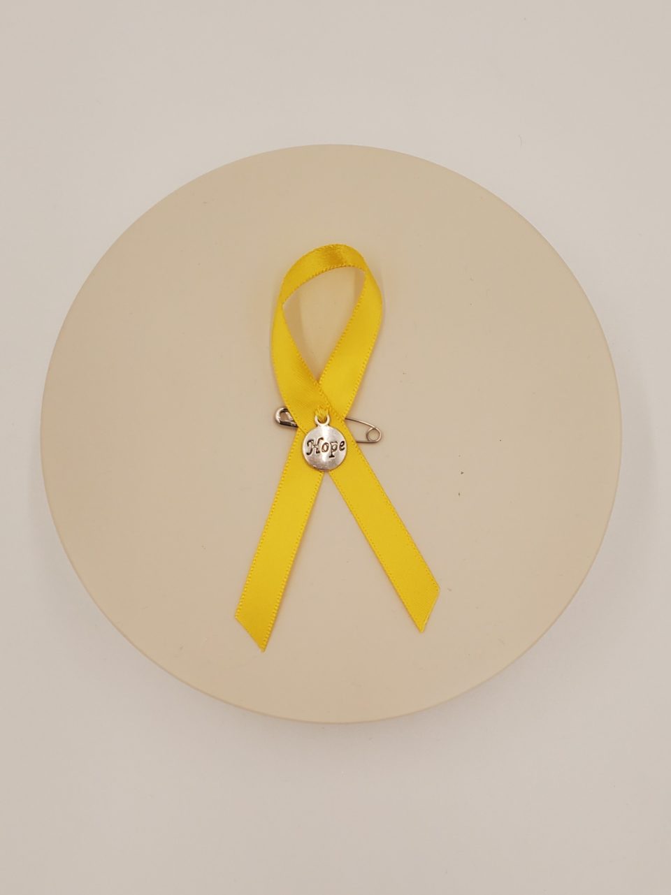 Product Image and Link for Yellow Military Support & Awareness Ribbon Pin