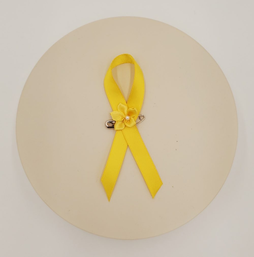 Product Image and Link for Yellow Military Support & Awareness Ribbon Pin