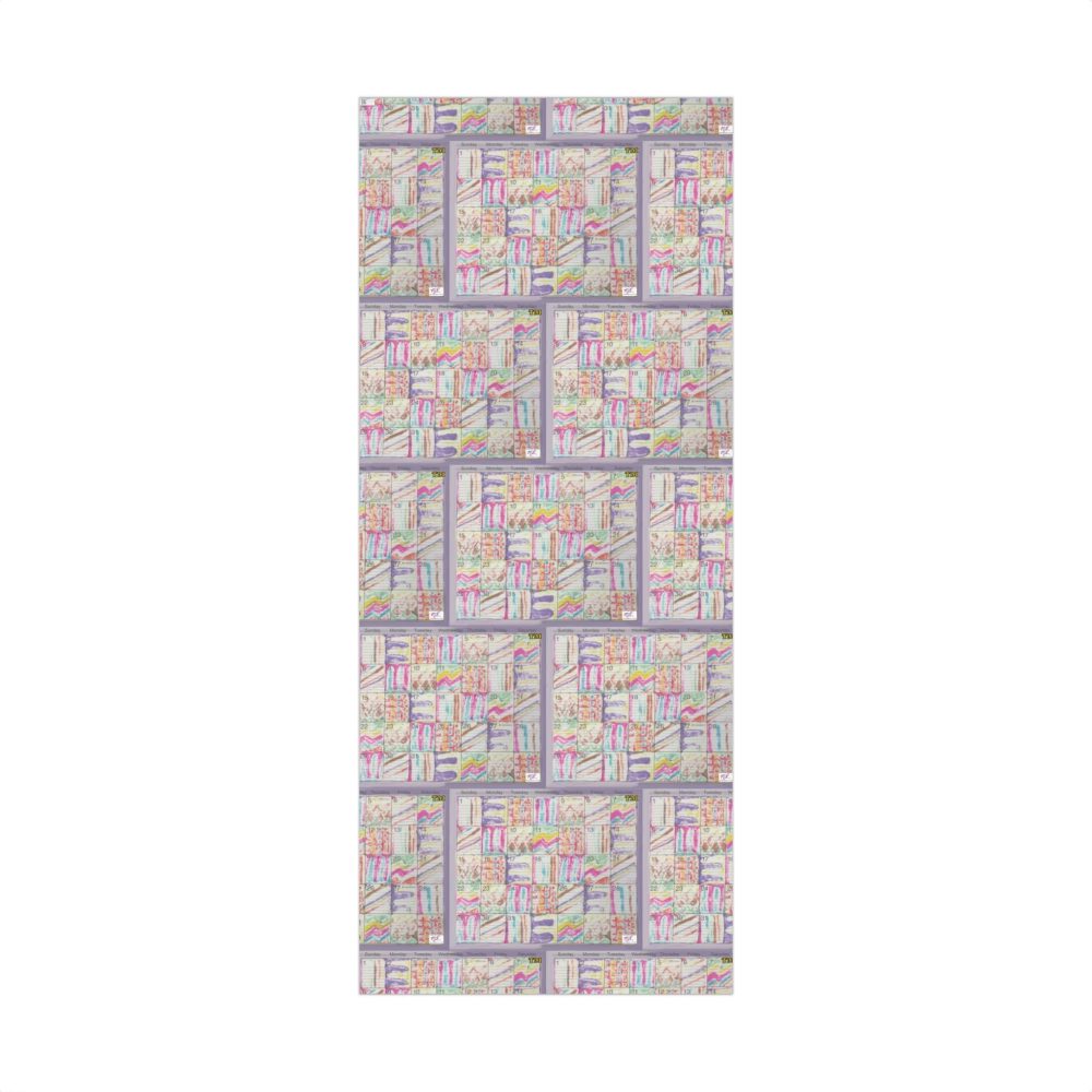 Product Image and Link for Gift Wrap Papers – “Psychedelic Calendar Seeped(tm)” – Medium Square – Three Sizes