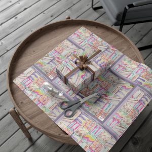 Product Image and Link for Gift Wrap Papers – “Psychedelic Calendar Seeped(tm)” – Medium Square – Three Sizes