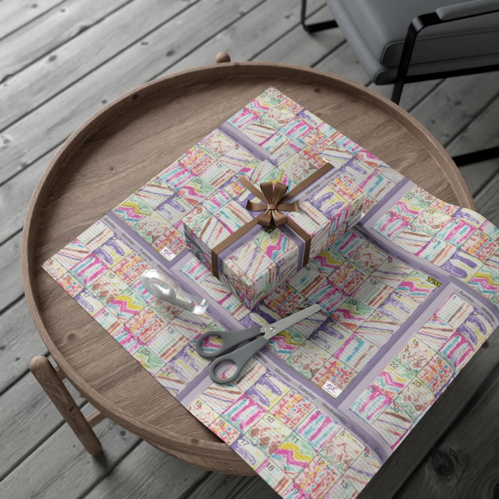 Product Image and Link for Gift Wrap Papers – “Psychedelic Calendar Seeped(tm)” – Medium Square – Three Sizes