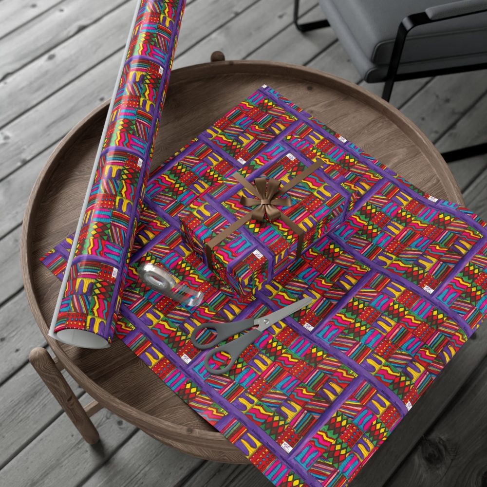 Product Image and Link for Gift Wrap Papers – “Psychedelic Calendar Vibrant(tm)” – Small Square – Three Sizes