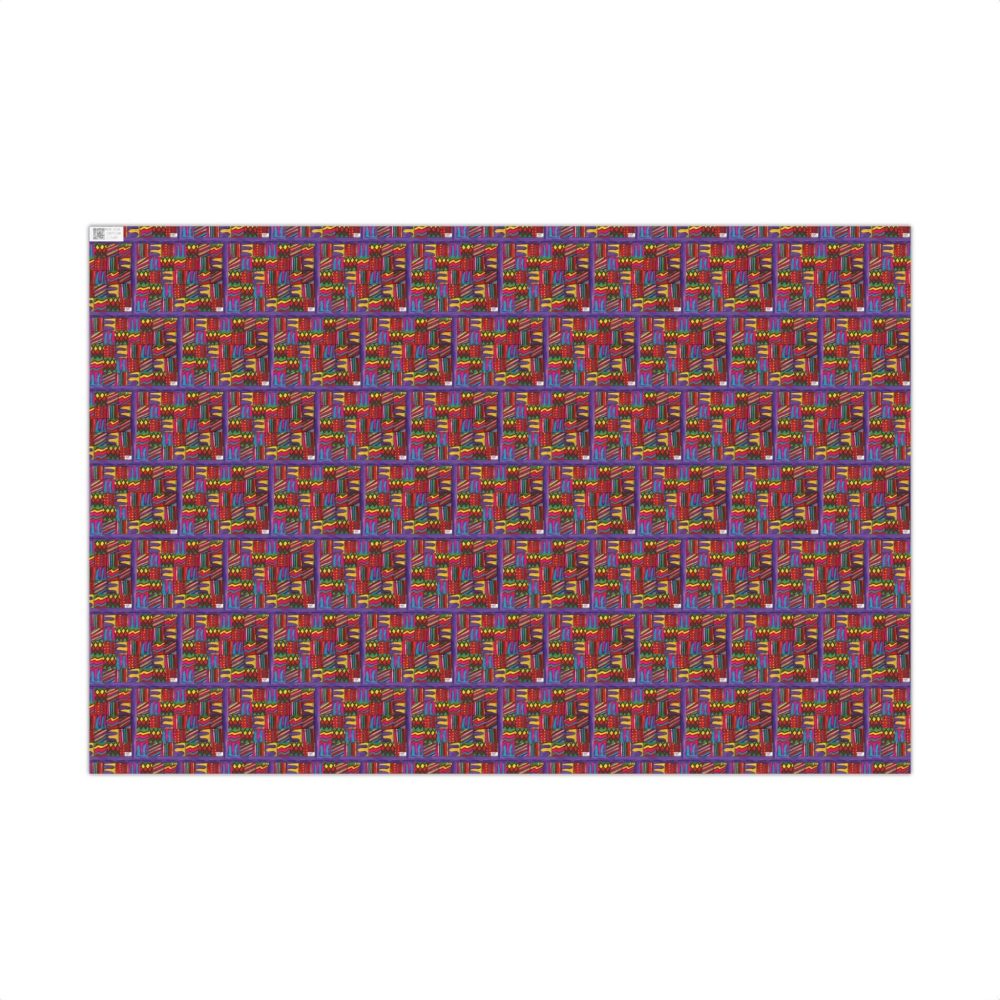 Product Image and Link for Gift Wrap Papers – “Psychedelic Calendar Vibrant(tm)” – Small Square – Three Sizes