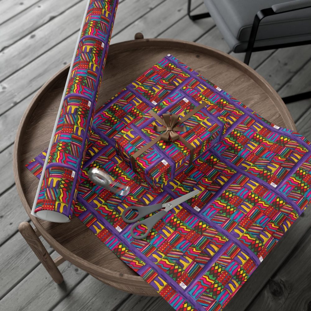 Product Image and Link for Gift Wrap Papers – “Psychedelic Calendar Vibrant(tm)” – Small Square – Three Sizes