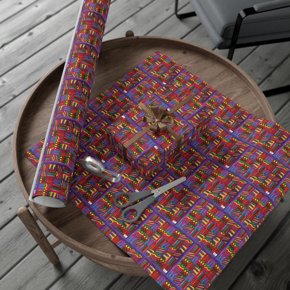 Product Image and Link for Gift Wrap Papers – “Psychedelic Calendar Vibrant(tm)” – Small Square – Three Sizes