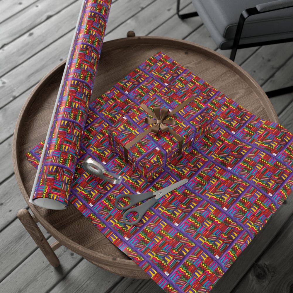 Product Image and Link for Gift Wrap Papers – “Psychedelic Calendar Vibrant(tm)” – Small Square – Three Sizes