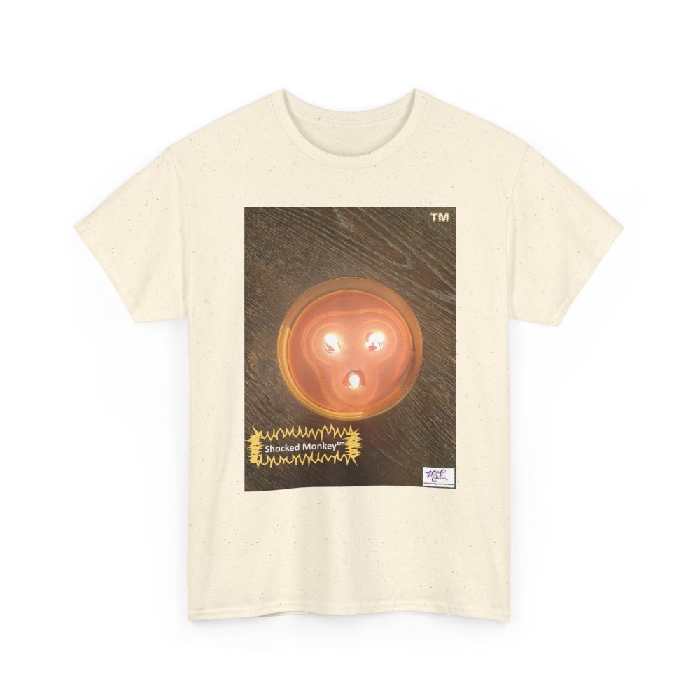 Product Image and Link for Unisex Heavy Cotton Tee: Shocked Monkey(tm) – Seven Colors
