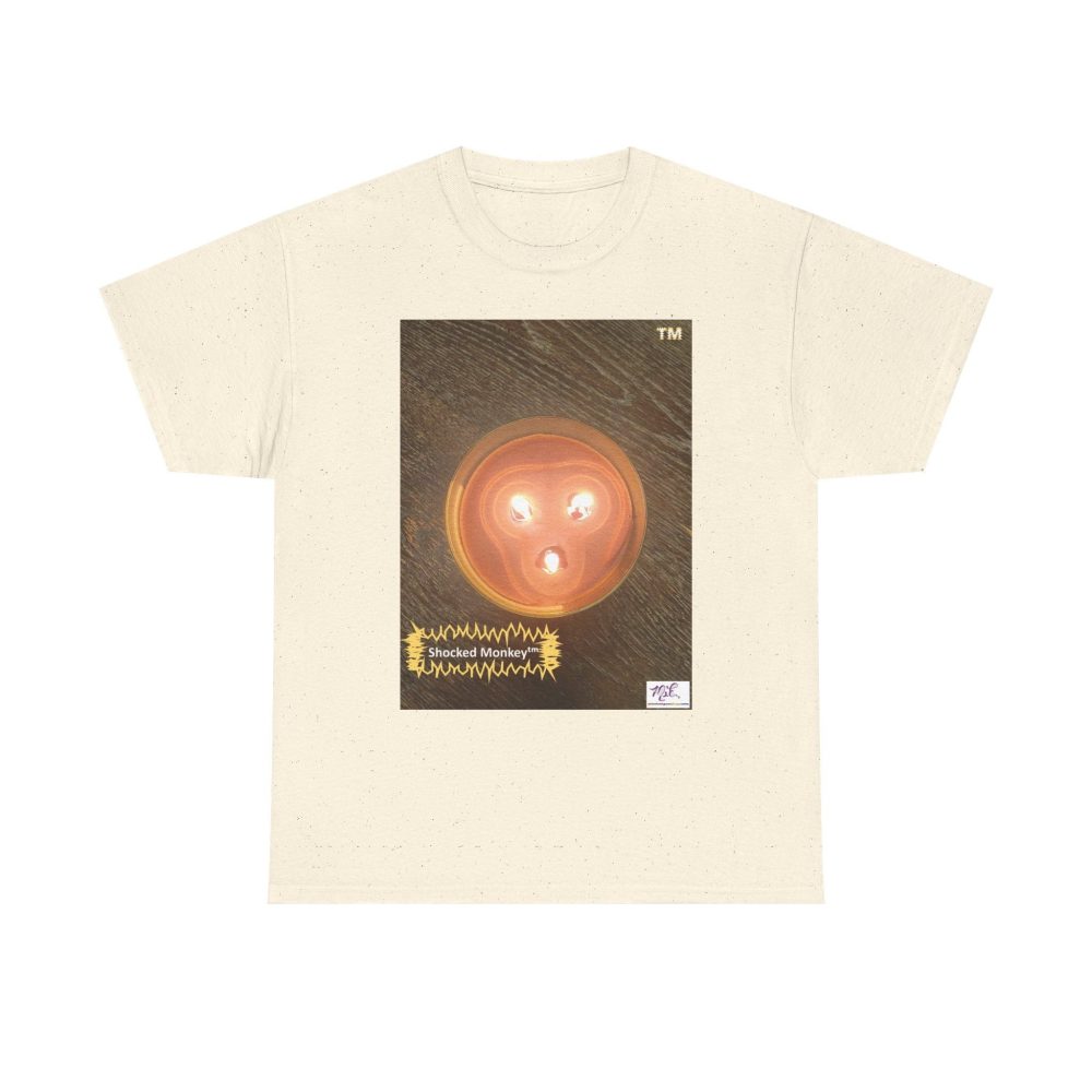 Product Image and Link for Unisex Heavy Cotton Tee: Shocked Monkey(tm) – Seven Colors