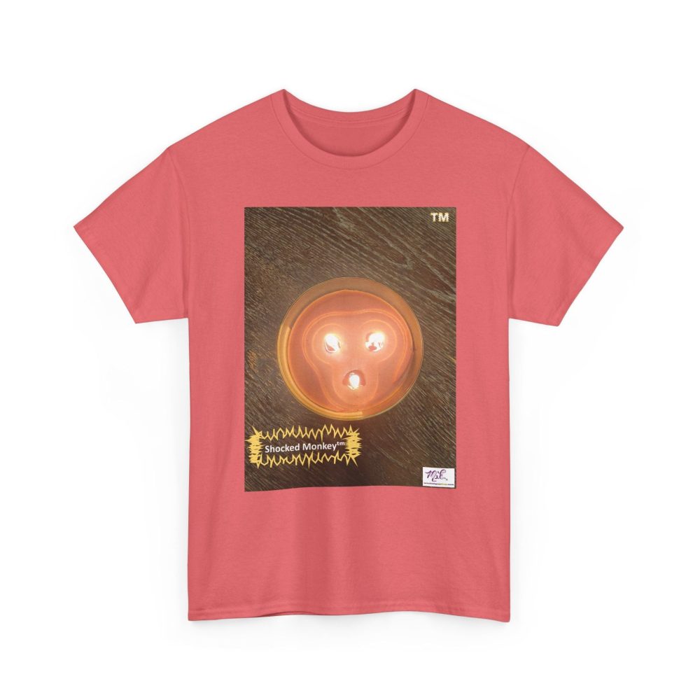 Product Image and Link for Unisex Heavy Cotton Tee: Shocked Monkey(tm) – Seven Colors