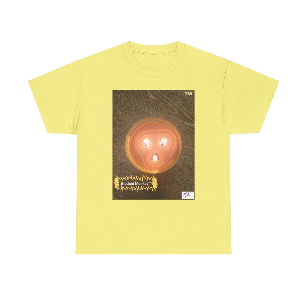 Product Image and Link for Unisex Heavy Cotton Tee: Shocked Monkey(tm) – Seven Colors