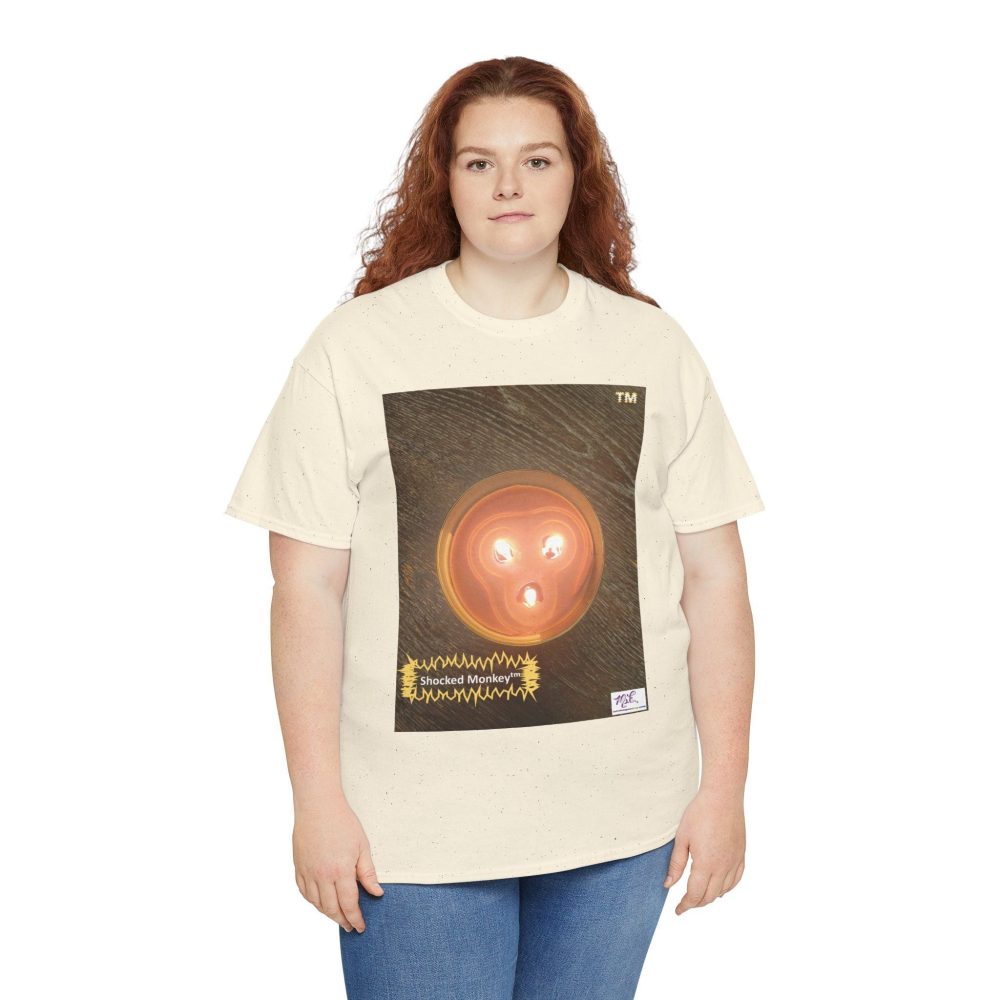 Product Image and Link for Unisex Heavy Cotton Tee: Shocked Monkey(tm) – Seven Colors