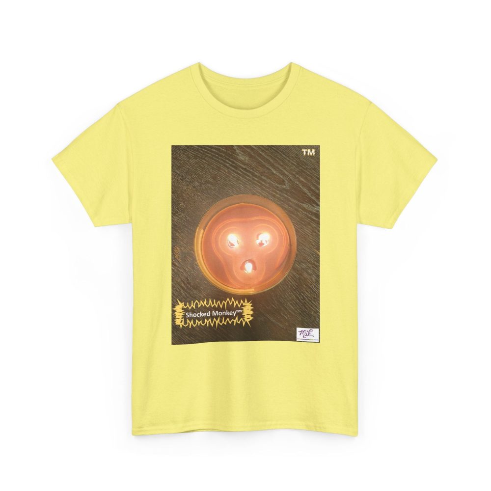 Product Image and Link for Unisex Heavy Cotton Tee: Shocked Monkey(tm) – Seven Colors