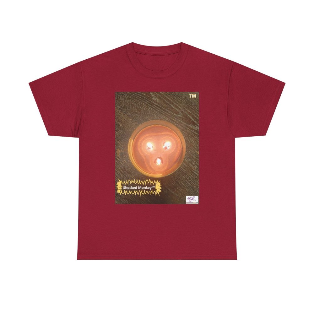Product Image and Link for Unisex Heavy Cotton Tee: Shocked Monkey(tm) – Seven Colors
