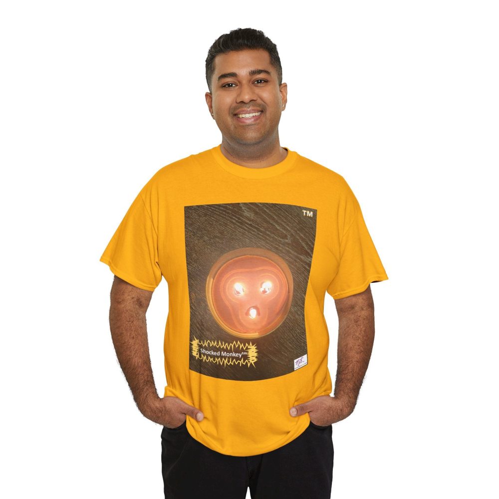 Product Image and Link for Unisex Heavy Cotton Tee: Shocked Monkey(tm) – Seven Colors
