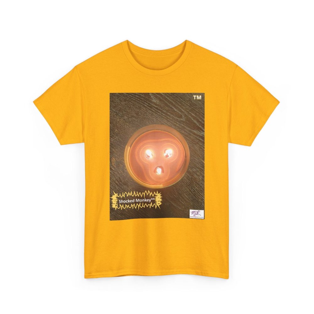 Product Image and Link for Unisex Heavy Cotton Tee: Shocked Monkey(tm) – Seven Colors