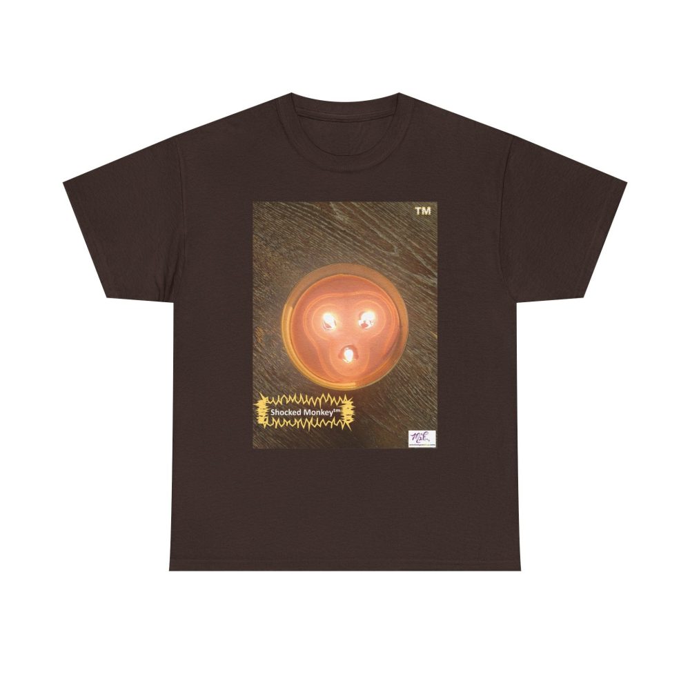 Product Image and Link for Unisex Heavy Cotton Tee: Shocked Monkey(tm) – Seven Colors