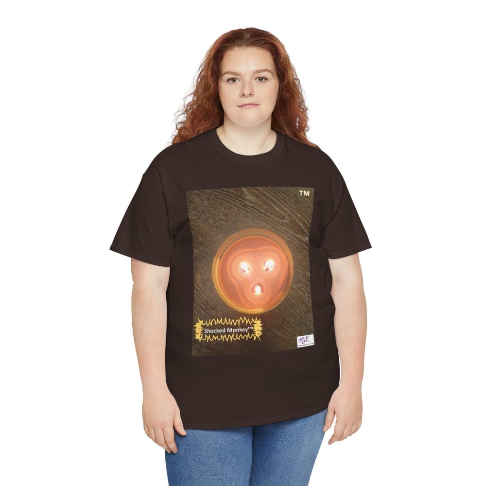 Product Image and Link for Unisex Heavy Cotton Tee: Shocked Monkey(tm) – Seven Colors