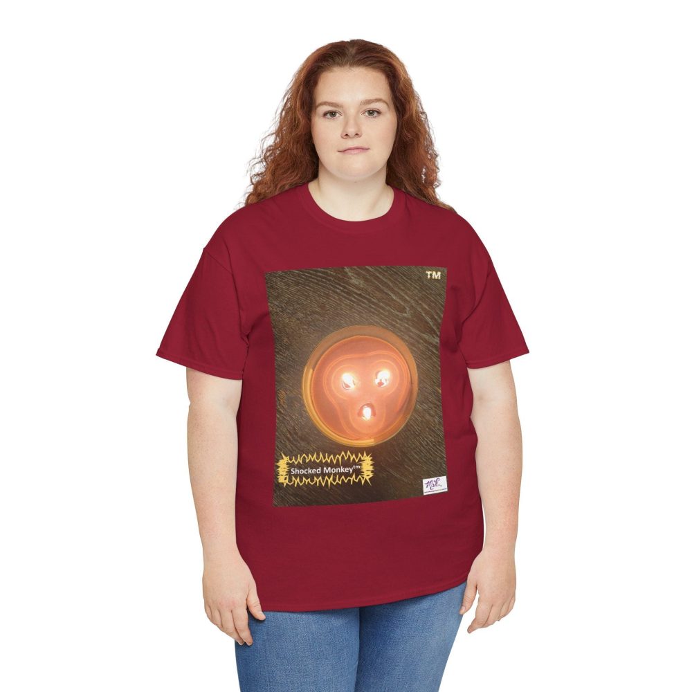 Product Image and Link for Unisex Heavy Cotton Tee: Shocked Monkey(tm) – Seven Colors