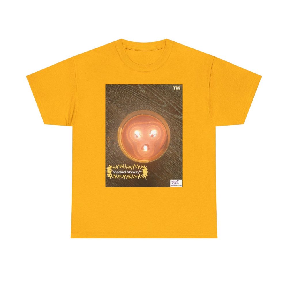 Product Image and Link for Unisex Heavy Cotton Tee: Shocked Monkey(tm) – Seven Colors