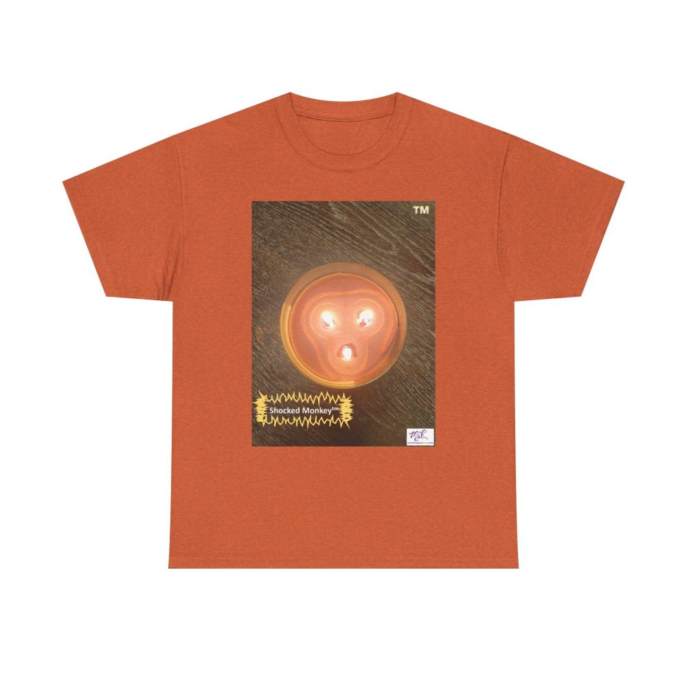 Product Image and Link for Unisex Heavy Cotton Tee: Shocked Monkey(tm) – Seven Colors